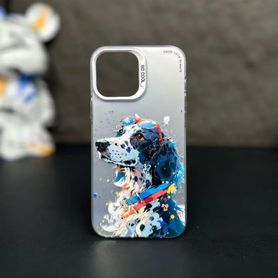 【BUY 4 ONLY PAY FOR 2】So Cool Case for iPhone with Unique Design, Watercolor Animal Hard Back + Soft Frame with Independent Button Protective Case for iPhone -poodle