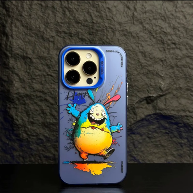 【BUY 4 ONLY PAY FOR 2】So Cool Case for iPhone with Unique Design, Watercolor Animal Hard Back + Soft Frame with Independent Button Protective Case for iPhone -Happy Rabbit