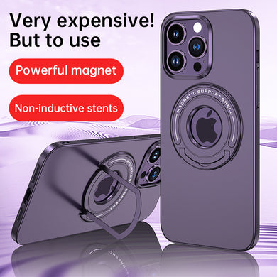 All-in-one bracket suitable for iPhone14Pro mobile phone case magsafe magnetic suction 13 metal lens protective cover