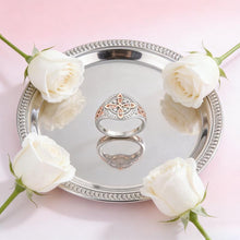 Rose Gold Plated Witch’s Knot Ring, Original Celtic Knot Jewelry, Cubic Zirconia Decorated Witch Knot Ring, Witchtok Pagan Jewelry for Devotion and Protection, Valentine’s Day Gift HNJZ0022
