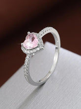 Women's Elegant Artificial Crystal & Rhinestone Decorated Heart Design Ring, Exquisite Trendy Engagement Ring, Fashion Accessories for Party & Daily Decor for Women & Girls, Fashion Heart Rings HNJZ0002