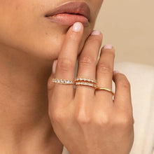 14K Gold Plated Stacking Ring Set for Women Teen Dainty Thumb Stackable Rings Gold Heart CZ Non Tarnish Rings Plain Band Size 7-9 HNJZ0050
