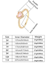 Women's Elegant Artificial Crystal & Rhinestone Decorated Heart Design Ring, Exquisite Trendy Engagement Ring, Fashion Accessories for Party & Daily Decor for Women & Girls, Fashion Heart Rings HNJZ0002
