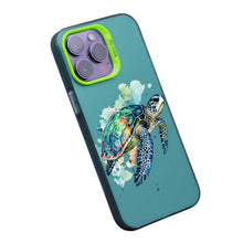 【BUY 4 ONLY PAY FOR 2】So Cool Case for iPhone with Unique Design, Watercolor Animal Hard Back + Soft Frame with Independent Button Protective Case for iPhone - Sea Turtle
