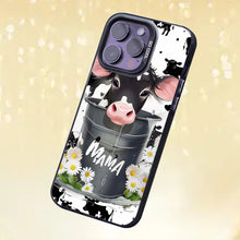 【BUY 4 ONLY PAY FOR 2】So Cool Case for iPhone with Unique Design, Hard Back + Soft Frame with Independent Button Protective Case for iPhone - cute cow sitting inwater bucket