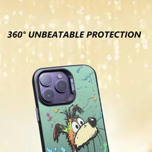 【BUY 4 ONLY PAY FOR 2】So Cool Case for iPhone with Unique Design, Watercolor Animal Hard Back + Soft Frame with Independent Button Protective Case for iPhone - Silly Dog painting