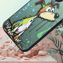 【BUY 4 ONLY PAY FOR 2】So Cool Case for iPhone with Unique Design, Watercolor Animal Hard Back + Soft Frame with Independent Button Protective Case for iPhone - Silly Dog painting