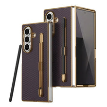Compatible with Z Fold7/Z Fold6/Z Fold5/Z Fold4 grid pattern with stand touchscreen phone case HNSJK0004