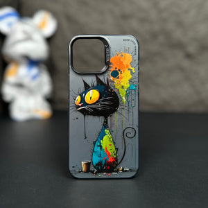 【BUY 4 ONLY PAY FOR 2】So Cool Case for iPhone with Unique Design, Watercolor Animal Hard Back + Soft Frame with Independent Button Protective Case for iPhone - Ugly duckling