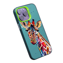 【BUY 4 ONLY PAY FOR 2】So Cool Case for iPhone with Unique Design, Watercolor Animal Hard Back + Soft Frame with Independent Button Protective Case for iPhone - Giraffe