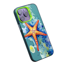 【BUY 4 ONLY PAY FOR 2】So Cool Case for iPhone with Unique Design, Watercolor Animal Hard Back + Soft Frame with Independent Button Protective Case for iPhone - Starfish
