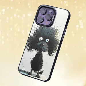 【BUY 4 ONLY PAY FOR 2】So Cool Case for iPhone with Unique Design, Watercolor Animal Hard Back + Soft Frame with Independent Button Protective Case for iPhone - teddy painting