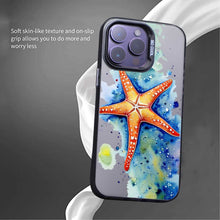【BUY 4 ONLY PAY FOR 2】So Cool Case for iPhone with Unique Design, Watercolor Animal Hard Back + Soft Frame with Independent Button Protective Case for iPhone - Starfish