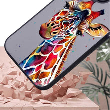 【BUY 4 ONLY PAY FOR 2】So Cool Case for iPhone with Unique Design, Watercolor Animal Hard Back + Soft Frame with Independent Button Protective Case for iPhone - Giraffe