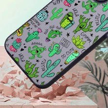 【BUY 4 ONLY PAY FOR 2】So Cool Case for iPhone with Unique Design, watercolor painting + Soft Frame with Independent Button Protective Case for iPhone -Colorful Cartoon Cactus Succulent