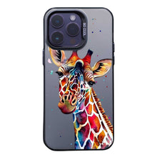【BUY 4 ONLY PAY FOR 2】So Cool Case for iPhone with Unique Design, Watercolor Animal Hard Back + Soft Frame with Independent Button Protective Case for iPhone - Giraffe