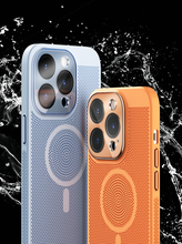 Full Camera Protection Heat Dissipation Steel Mesh Magnetic Attraction Case Cover for iPhone