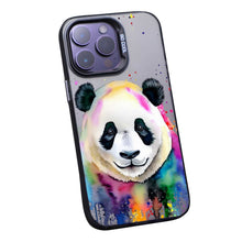 【BUY 4 ONLY PAY FOR 2】So Cool Case for iPhone with Unique Design, Watercolor Animal Hard Back + Soft Frame with Independent Button Protective Case for iPhone - Panda