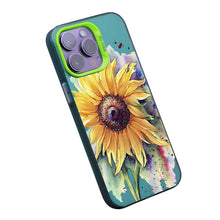 【BUY 4 ONLY PAY FOR 2】So Cool Case for iPhone with Unique Design, Watercolor Hard Back + Soft Frame with Independent Button Protective Case for iPhone - Sunflower