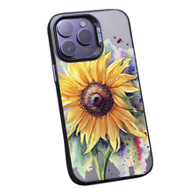 【BUY 4 ONLY PAY FOR 2】So Cool Case for iPhone with Unique Design, Watercolor Hard Back + Soft Frame with Independent Button Protective Case for iPhone - Sunflower