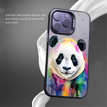 【BUY 4 ONLY PAY FOR 2】So Cool Case for iPhone with Unique Design, Watercolor Animal Hard Back + Soft Frame with Independent Button Protective Case for iPhone - Panda