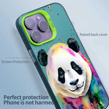 【BUY 4 ONLY PAY FOR 2】So Cool Case for iPhone with Unique Design, Watercolor Animal Hard Back + Soft Frame with Independent Button Protective Case for iPhone - Panda