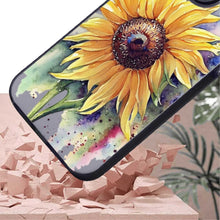 【BUY 4 ONLY PAY FOR 2】So Cool Case for iPhone with Unique Design, Watercolor Hard Back + Soft Frame with Independent Button Protective Case for iPhone - Sunflower