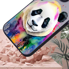 【BUY 4 ONLY PAY FOR 2】So Cool Case for iPhone with Unique Design, Watercolor Animal Hard Back + Soft Frame with Independent Button Protective Case for iPhone - Panda
