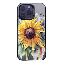 【BUY 4 ONLY PAY FOR 2】So Cool Case for iPhone with Unique Design, Watercolor Hard Back + Soft Frame with Independent Button Protective Case for iPhone - Sunflower