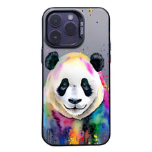 【BUY 4 ONLY PAY FOR 2】So Cool Case for iPhone with Unique Design, Watercolor Animal Hard Back + Soft Frame with Independent Button Protective Case for iPhone - Panda