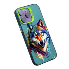 【BUY 4 ONLY PAY FOR 2】So Cool Case for iPhone with Unique Design, Watercolor Animal Hard Back + Soft Frame with Independent Button Protective Case for iPhone - Wolf