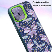 【BUY 4 ONLY PAY FOR 2】So Cool Case for iPhone with Unique Design, watercolor painting + Soft Frame with Independent Button Protective Case for iPhone -Butterfly Gold Glitter