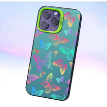 【BUY 4 ONLY PAY FOR 2】So Cool Case for iPhone with Unique Design, watercolor painting + Soft Frame with Independent Button Protective Case for iPhone -Colorful Butterfly Rainbow