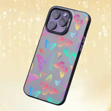 【BUY 4 ONLY PAY FOR 2】So Cool Case for iPhone with Unique Design, watercolor painting + Soft Frame with Independent Button Protective Case for iPhone -Colorful Butterfly Rainbow