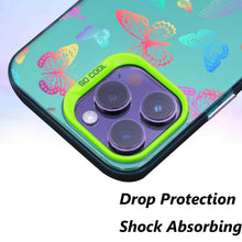 【BUY 4 ONLY PAY FOR 2】So Cool Case for iPhone with Unique Design, watercolor painting + Soft Frame with Independent Button Protective Case for iPhone -Colorful Butterfly Rainbow