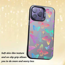 【BUY 4 ONLY PAY FOR 2】So Cool Case for iPhone with Unique Design, watercolor painting + Soft Frame with Independent Button Protective Case for iPhone -Colorful Butterfly Rainbow