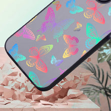 【BUY 4 ONLY PAY FOR 2】So Cool Case for iPhone with Unique Design, watercolor painting + Soft Frame with Independent Button Protective Case for iPhone -Colorful Butterfly Rainbow