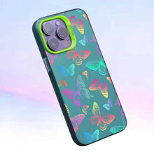 【BUY 4 ONLY PAY FOR 2】So Cool Case for iPhone with Unique Design, watercolor painting + Soft Frame with Independent Button Protective Case for iPhone -Colorful Butterfly Rainbow