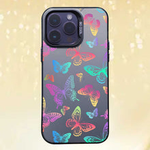 【BUY 4 ONLY PAY FOR 2】So Cool Case for iPhone with Unique Design, watercolor painting + Soft Frame with Independent Button Protective Case for iPhone -Colorful Butterfly Rainbow