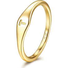 14K Plated Gold Filled Ring Initial Ring Dainty Simple Letter Band Rings Signet Stackable Pinky Alphabet Thin Thumb Rings for Women Non Tarnish Size 6 7 8 9 10 HNJZ0035