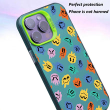 【BUY 4 ONLY PAY FOR 2】So Cool Case for iPhone with Unique Design, watercolor painting + Soft Frame with Independent Button Protective Case for iPhone -Colorful Smile Face Drip Quirky