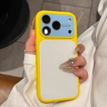Summer Dopamine Color Block Phone Case, Large Window Full Camera Protection Shockproof Soft TPU Case for iPhone 17 Pro Max 16 15 14 13 Pro, Cute Pastel Contrast Color Phone Cover for Girls Women HNSJK0032