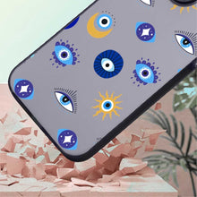 【BUY 4 ONLY PAY FOR 2】So Cool Case for iPhone with Unique Design, watercolor painting + Soft Frame with Independent Button Protective Case for iPhone -Evil Eyes1