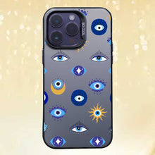 【BUY 4 ONLY PAY FOR 2】So Cool Case for iPhone with Unique Design, watercolor painting + Soft Frame with Independent Button Protective Case for iPhone -Evil Eyes1