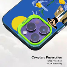 【BUY 4 ONLY PAY FOR 2】So Cool Case for iPhone with Unique Design, starry night Hard Back + Soft Frame with Independent Button Protective Case for iPhone -cartoon cowboy men in the field blue irises