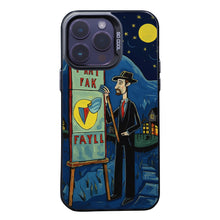 【BUY 4 ONLY PAY FOR 2】So Cool Case for iPhone with Unique Design, starry night Hard Back + Soft Frame with Independent Button Protective Case for iPhone -cartoon man under the moon and stars