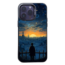 【BUY 4 ONLY PAY FOR 2】So Cool Case for iPhone with Unique Design, starry night Hard Back + Soft Frame with Independent Button Protective Case for iPhone -cartoon night sky moon glowing lights