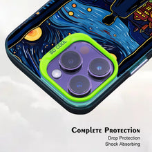 【BUY 4 ONLY PAY FOR 2】So Cool Case for iPhone with Unique Design, starry night Hard Back + Soft Frame with Independent Button Protective Case for iPhone -cartoon starry night