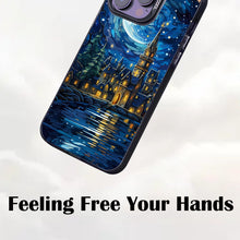 【BUY 4 ONLY PAY FOR 2】So Cool Case for iPhone with Unique Design, starry night Hard Back + Soft Frame with Independent Button Protective Case for iPhone -Castle Christmas tree with a starry sky2