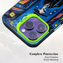 【BUY 4 ONLY PAY FOR 2】So Cool Case for iPhone with Unique Design, starry night Hard Back + Soft Frame with Independent Button Protective Case for iPhone -Abstract oil painting man standing under the moon